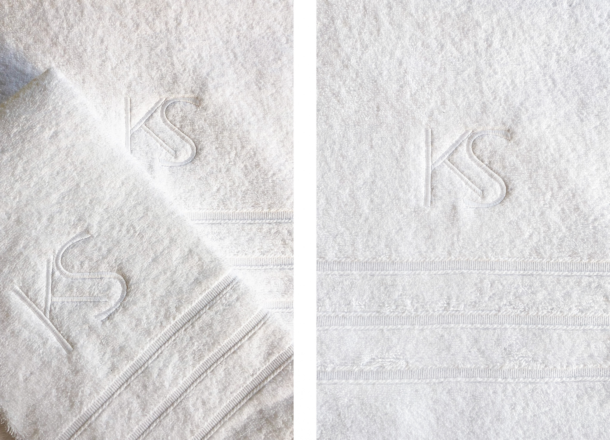 Monogramme bourdon bath linen collection - Maison Duchénoy